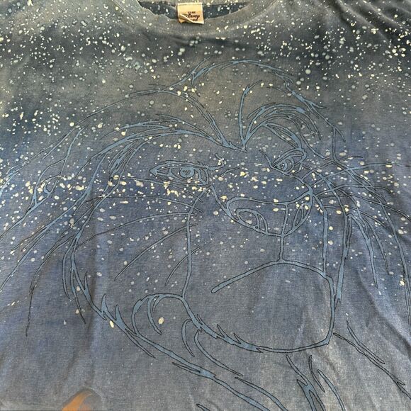 Vintage 90s Disney Lion King Mufasa Simba T-Shirt Rare OSFA Cut - Picture 4 of 12